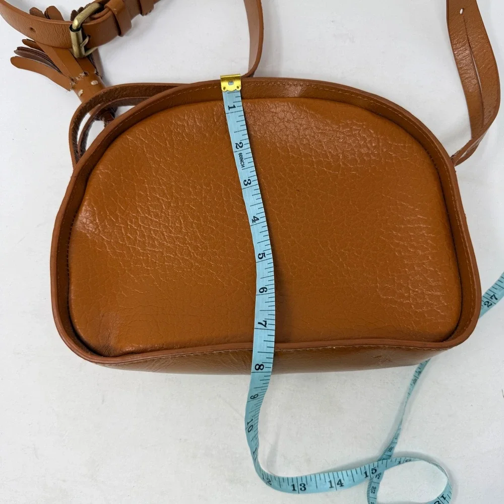 Madewell Crossbody Bag Brown Small Pebbled Leather Minimalist Everyday Timeless